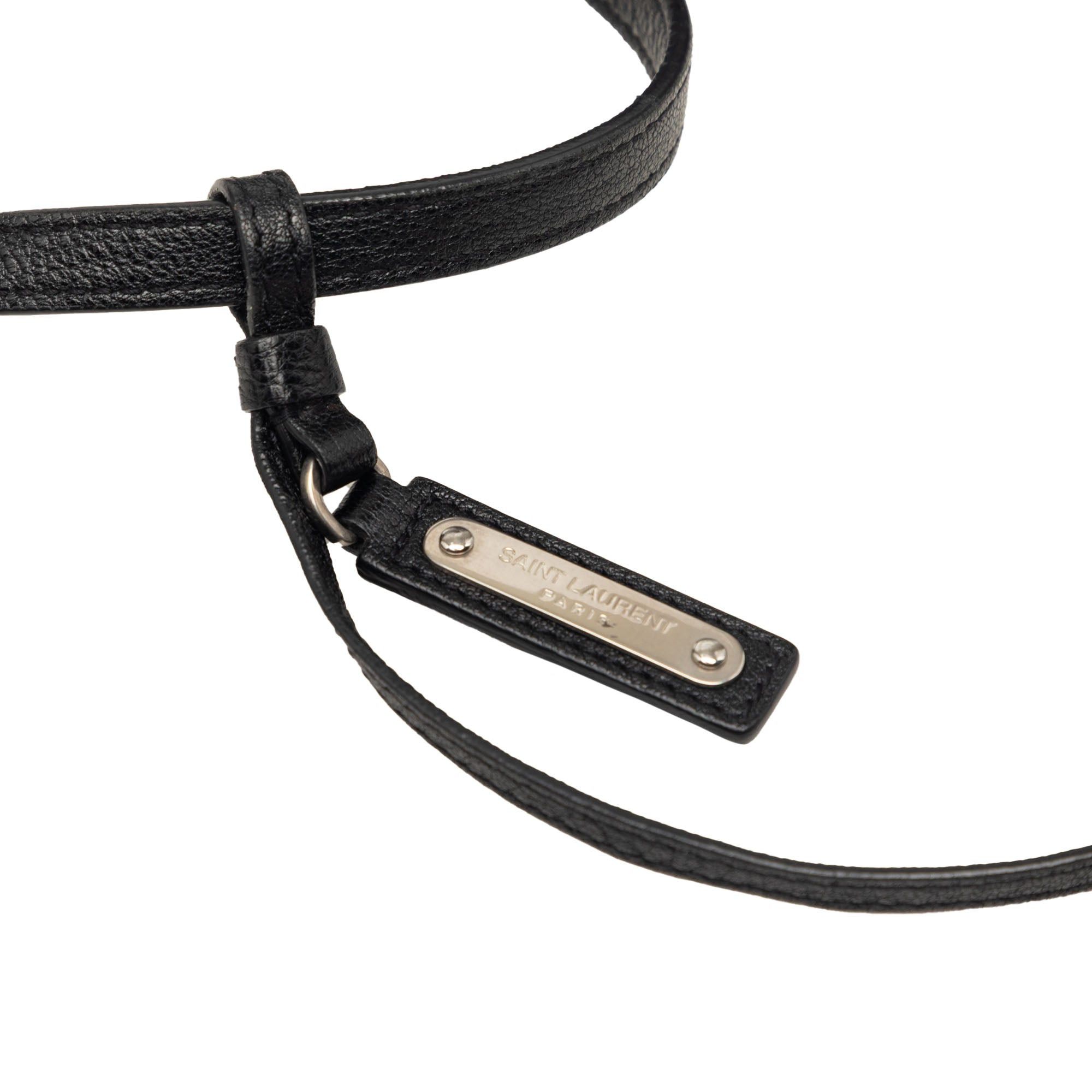 Saint Laurent Paris Woven Raffia and Leather Lou Camera Bag Size ONE SIZE - 7 Thumbnail
