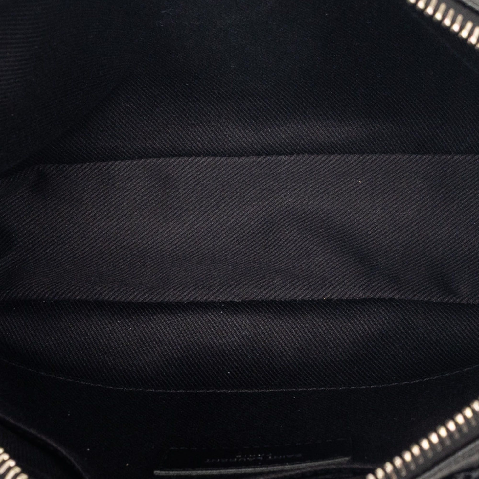 Saint Laurent Paris Woven Raffia and Leather Lou Camera Bag Size ONE SIZE - 4 Thumbnail
