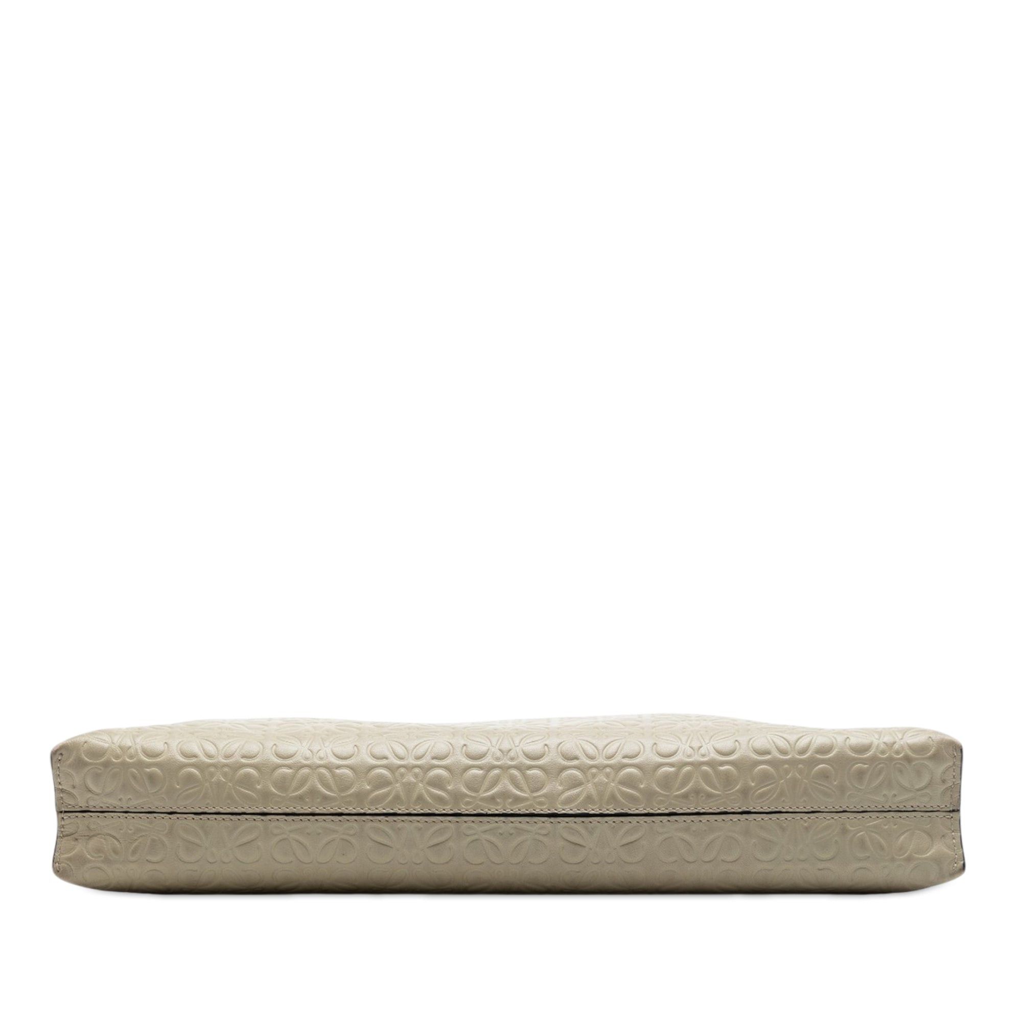Loewe Embossed Anagram Leather Repeat T Clutch Size ONE SIZE - 3 Thumbnail