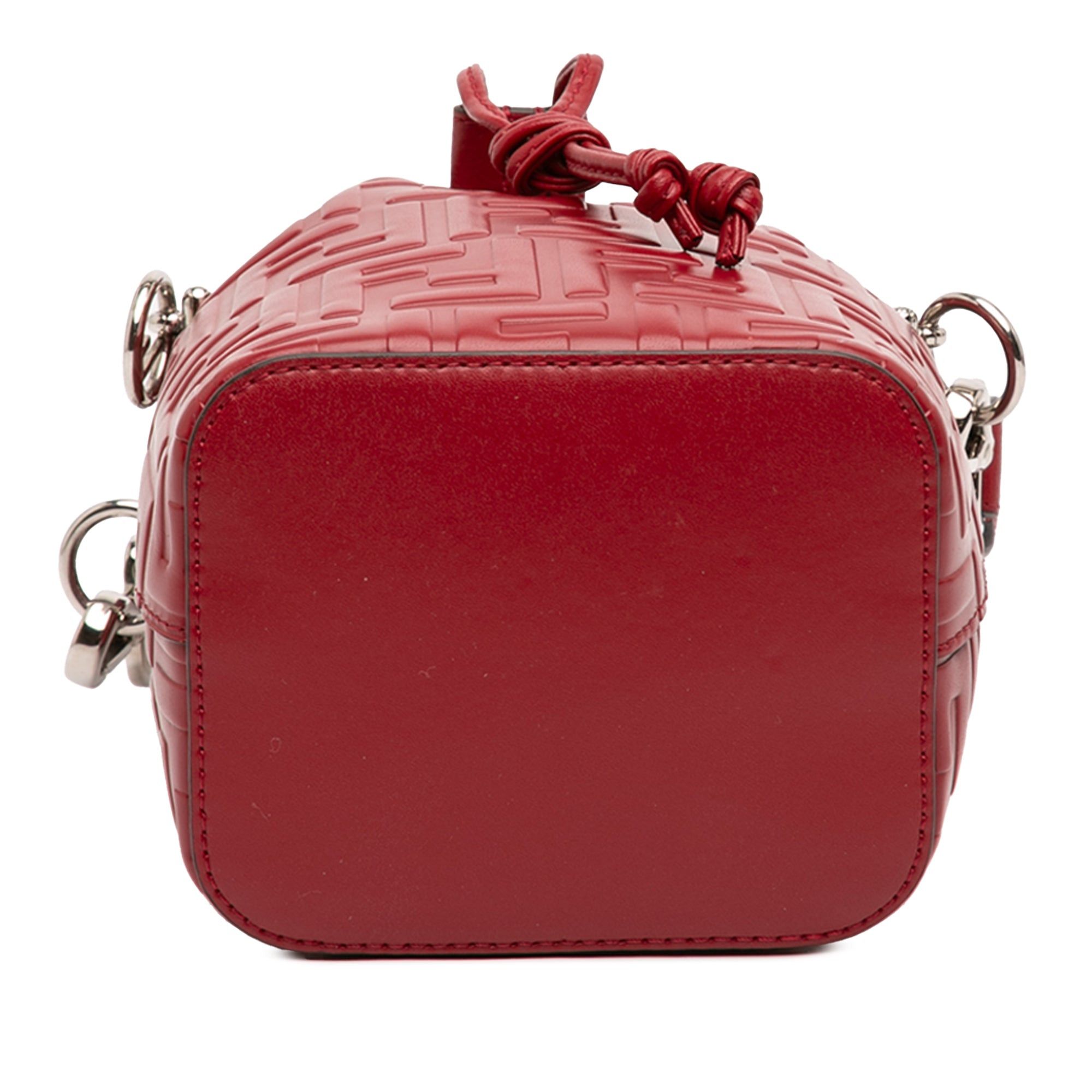 Fendi Mini Zucca Embossed Leather Mon Tresor Bucket Bag Size ONE SIZE - 3 Thumbnail