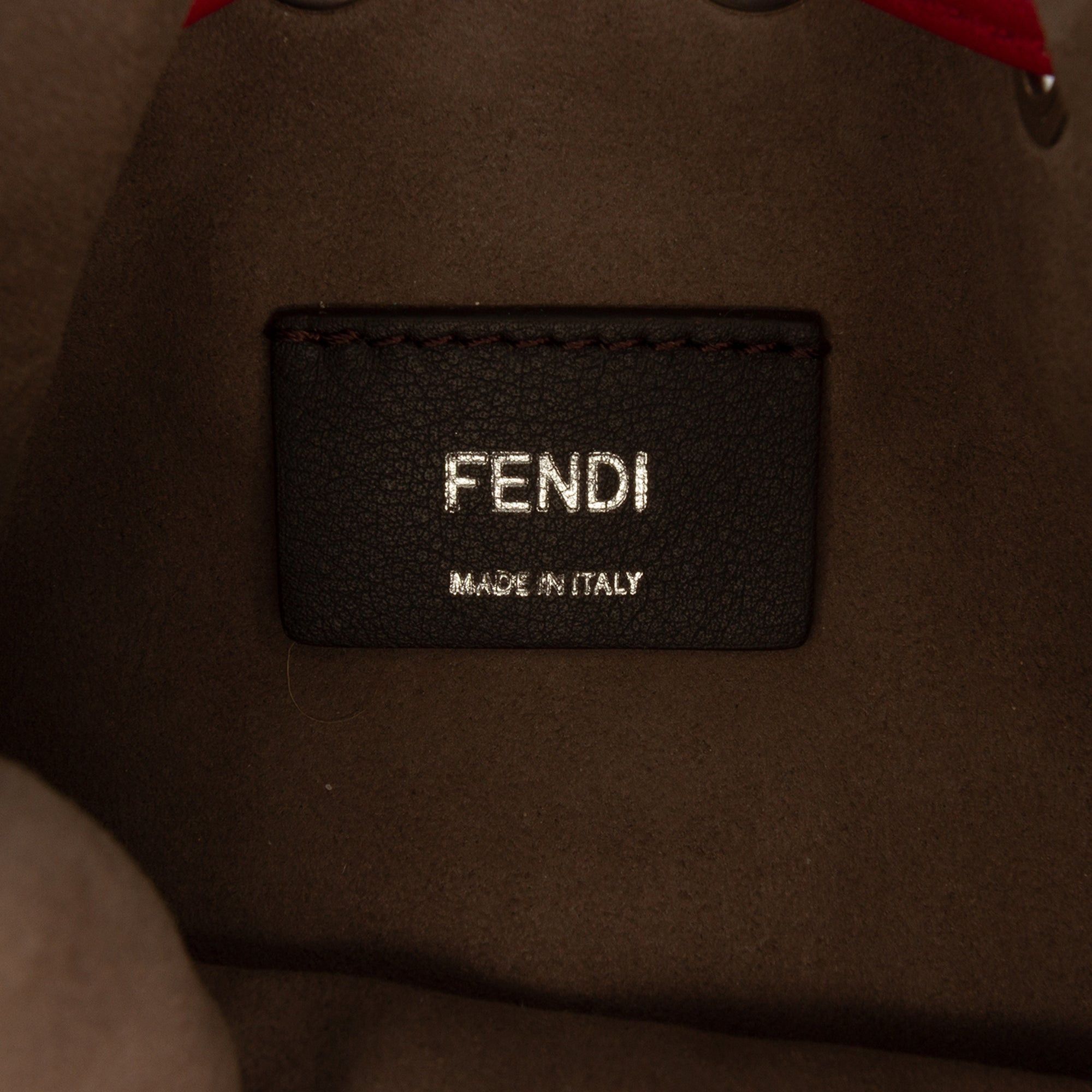 Fendi Mini Zucca Embossed Leather Mon Tresor Bucket Bag Size ONE SIZE - 5 Thumbnail