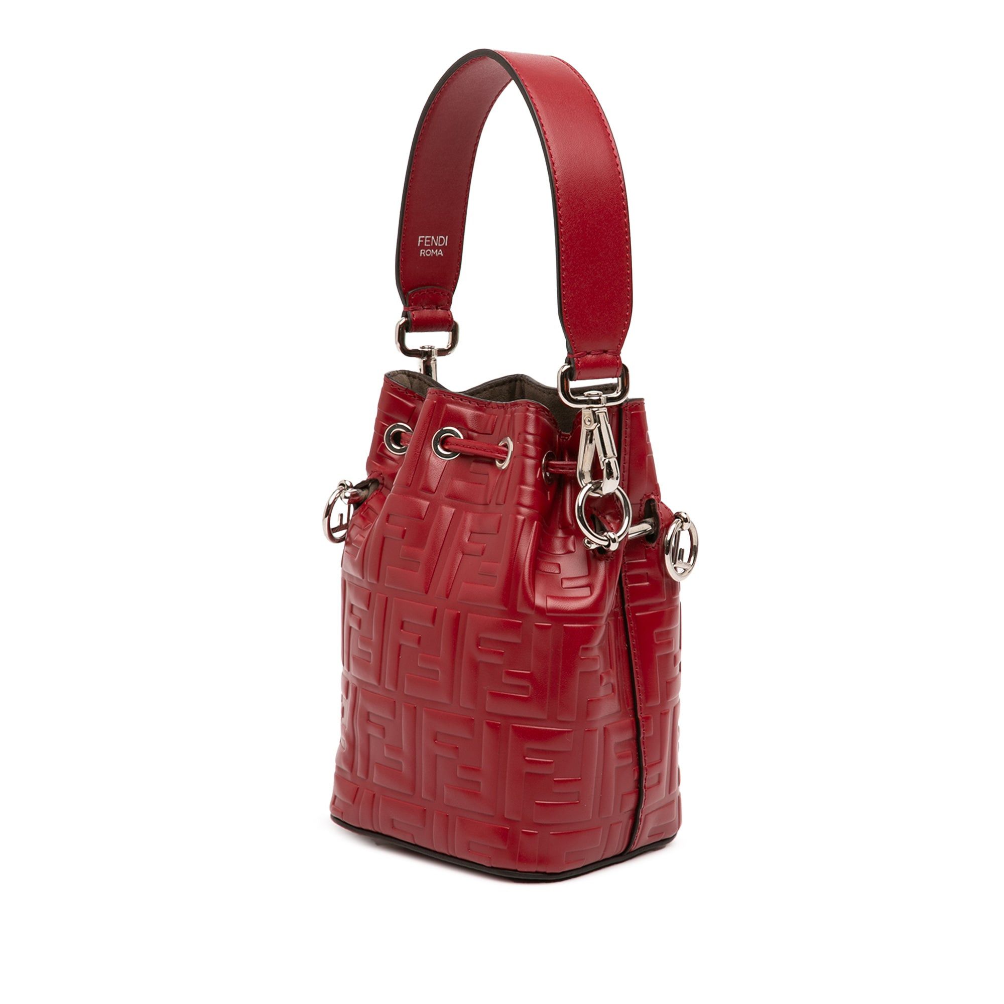 Fendi Mini Zucca Embossed Leather Mon Tresor Bucket Bag Size ONE SIZE - 2 Thumbnail