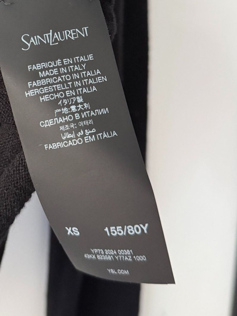 Saint Laurent Paris Saint Laurent Black Logo Knit Cardigan Size XS Size XS / US 0-2 / IT 36-38 - 4 Thumbnail