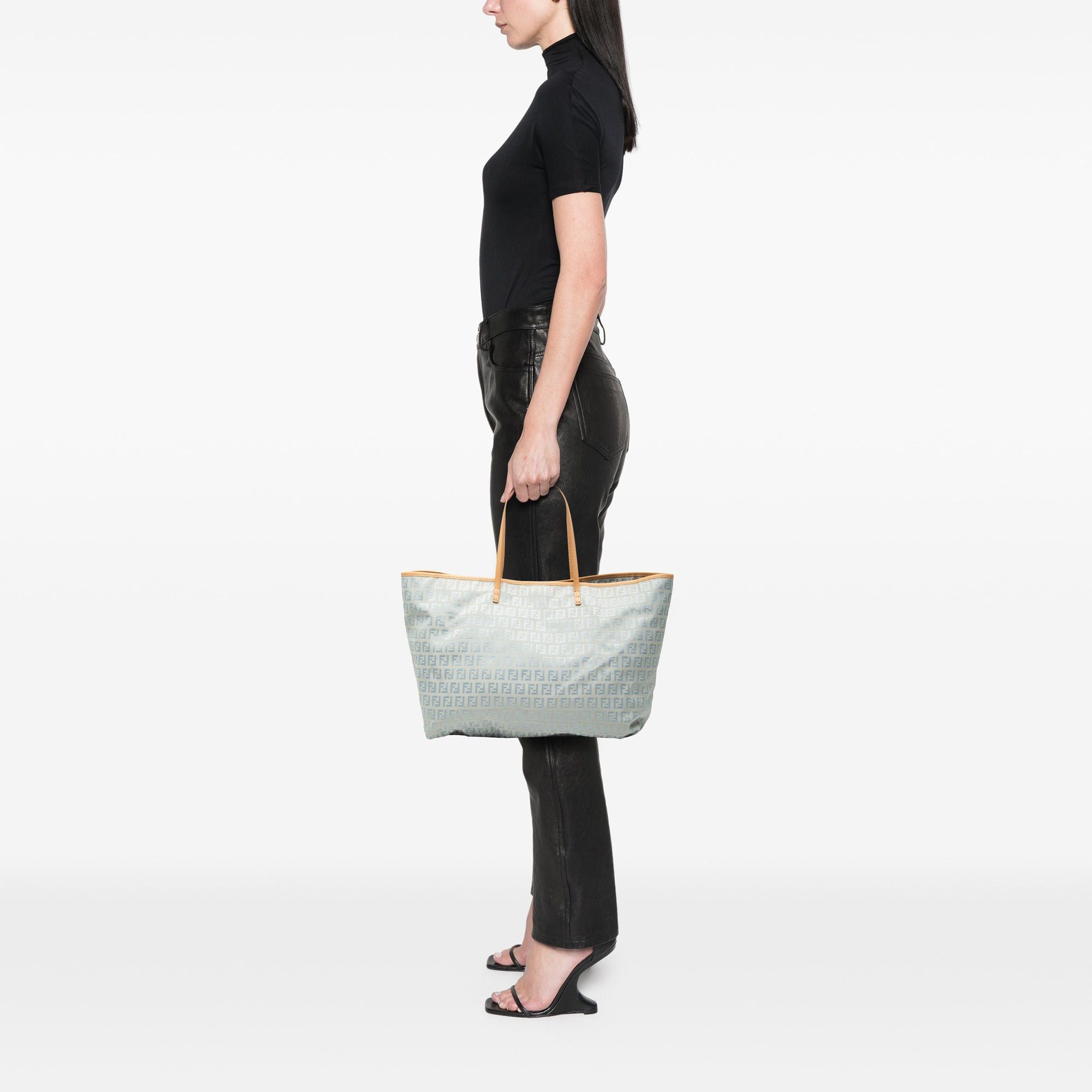 Fendi Large Zucchino Canvas Roll Tote Size ONE SIZE - 6 Thumbnail