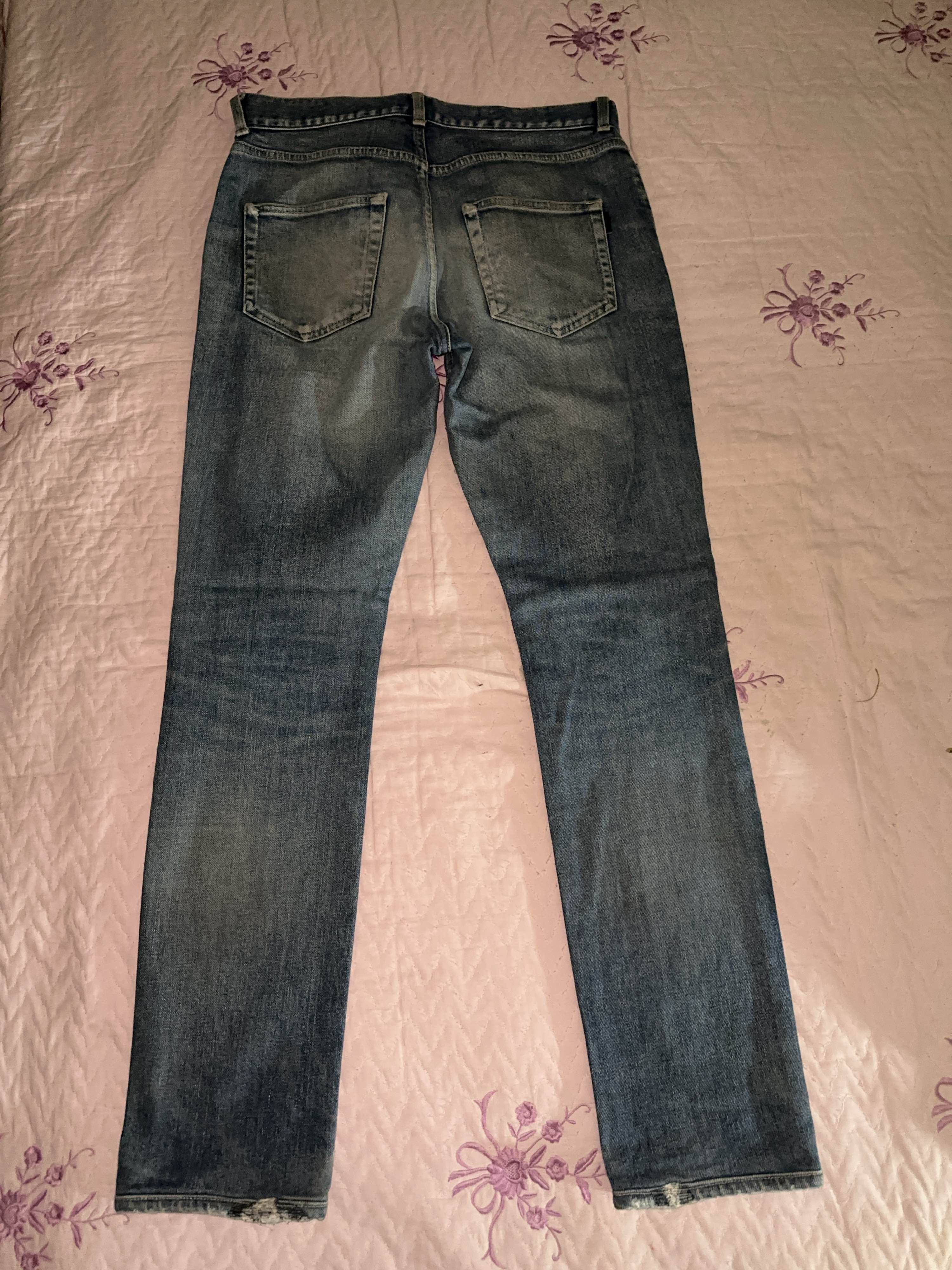 Saint Laurent Paris Saint Laurent Faded Denim Jeans Size 30 Size US 30 / EU 46 - 2 Thumbnail