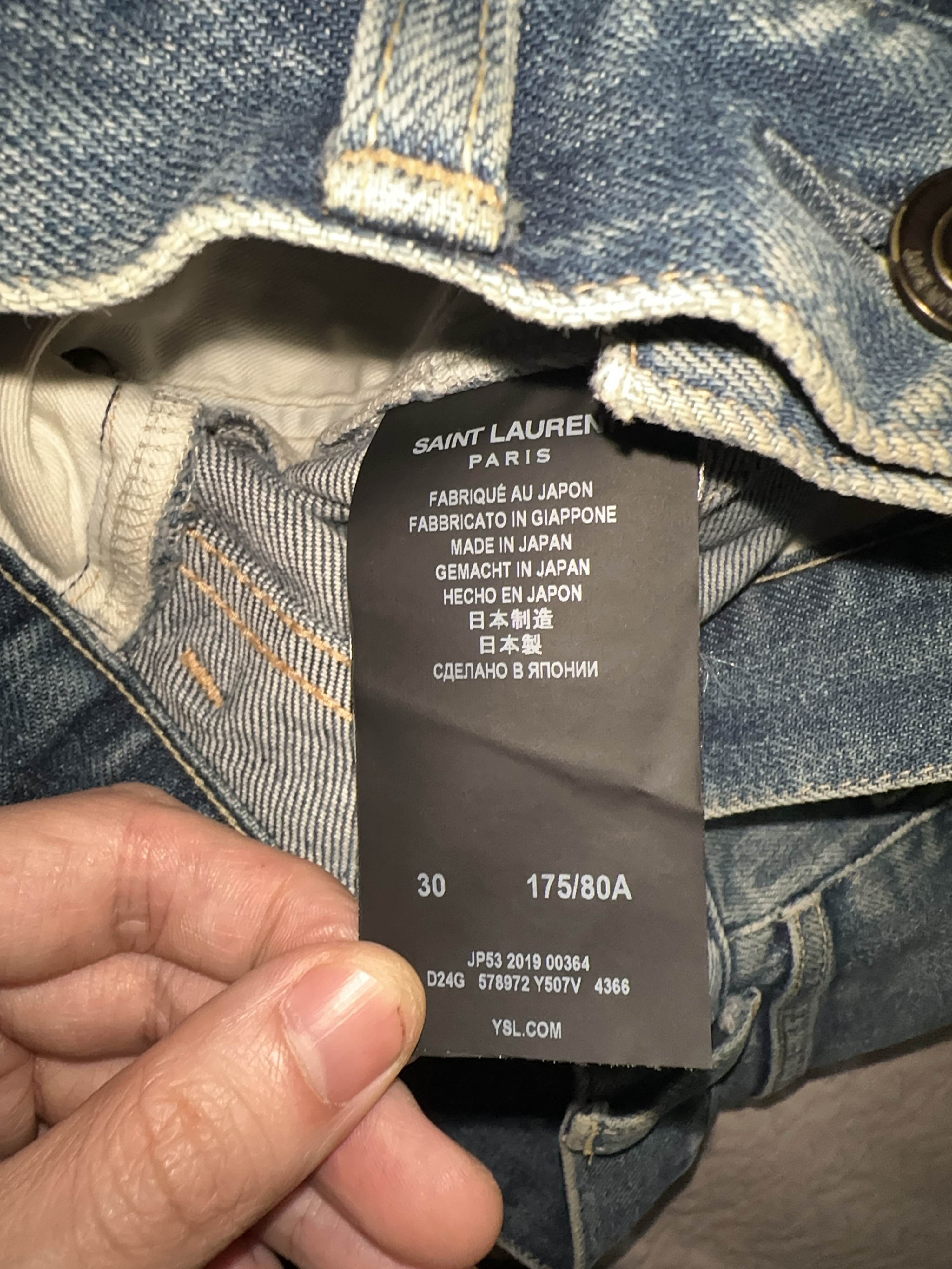 Saint Laurent Paris Saint Laurent Faded Denim Jeans Size 30 Size US 30 / EU 46 - 4 Thumbnail