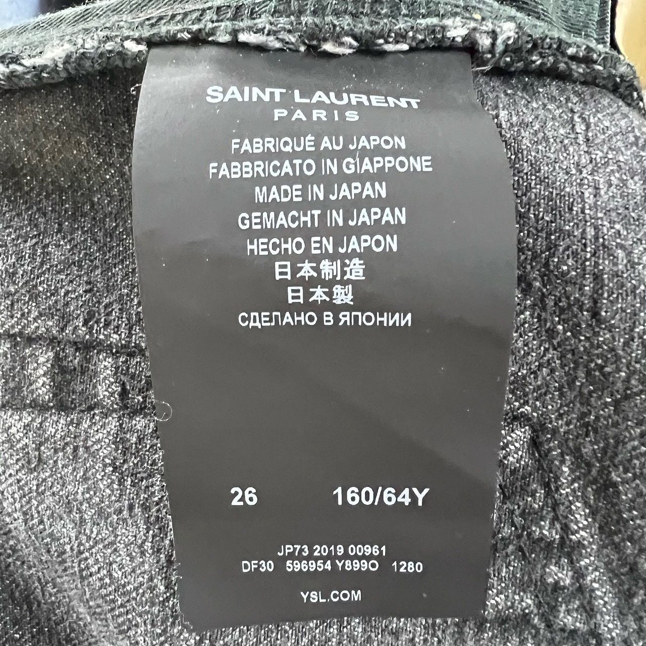Saint Laurent Paris Saint Laurent Washed Black Denim Jeans Size 26 Size US 26 / EU 42 - 4 Thumbnail
