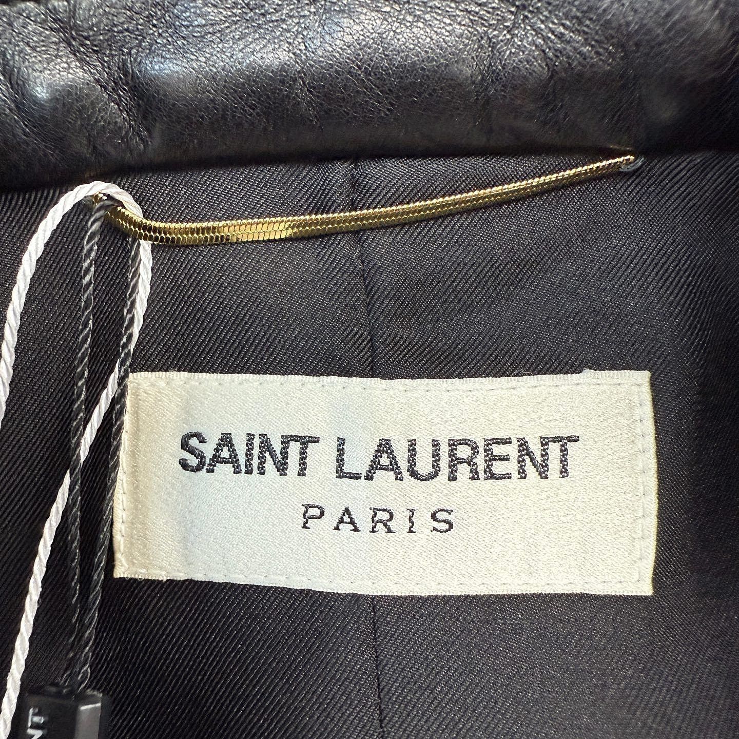 Saint Laurent Paris Saint Laurent Leather Trim Wool Blazer Size 36 Size XS / US 0-2 / IT 36-38 - 3 Thumbnail