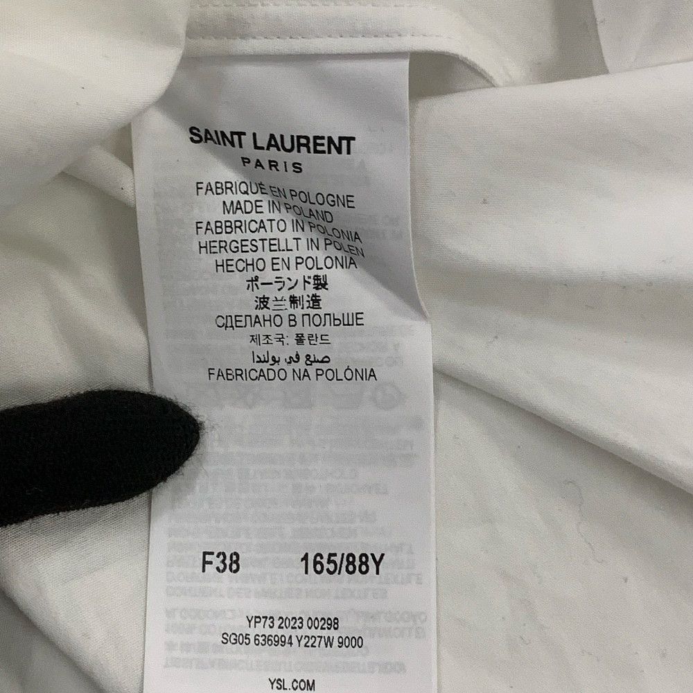 Saint Laurent Paris Saint Laurent White Cotton Button Up Shirt F38 Size S / US 4 / IT 40 - 4 Thumbnail