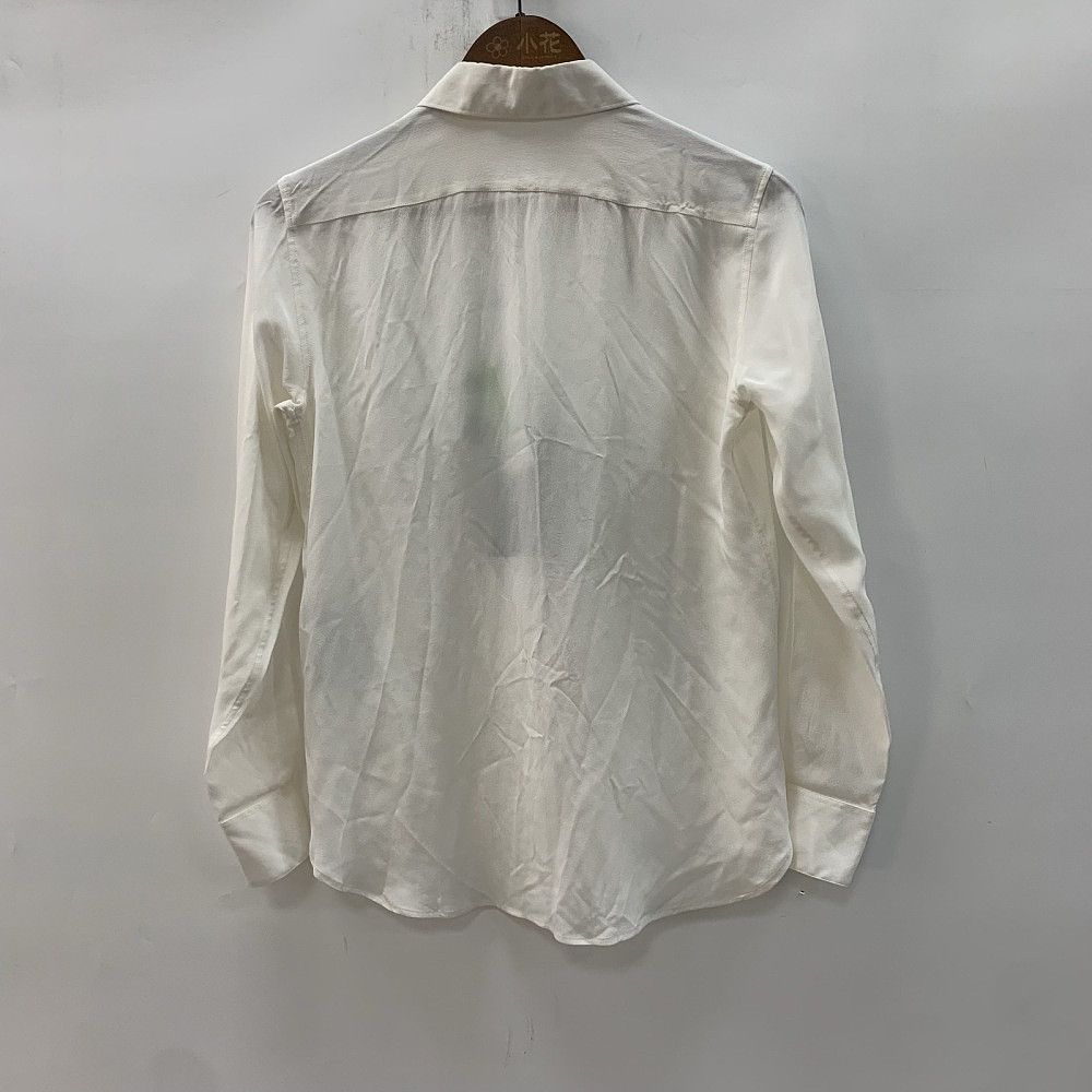 Saint Laurent Paris Saint Laurent White Silk Button Up Shirt Size F38 Size S / US 4 / IT 40 - 2 Thumbnail