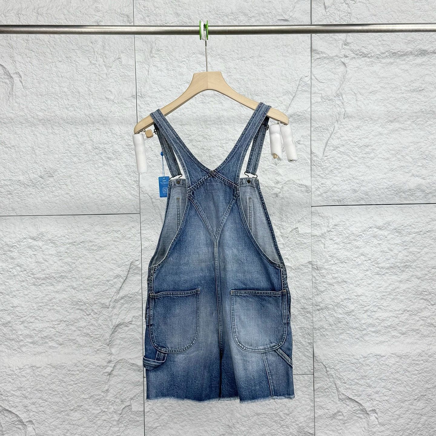 Saint Laurent Paris Saint Laurent Blue Denim Overalls Size 28 Size 28" / US 6 / IT 42 - 2 Thumbnail