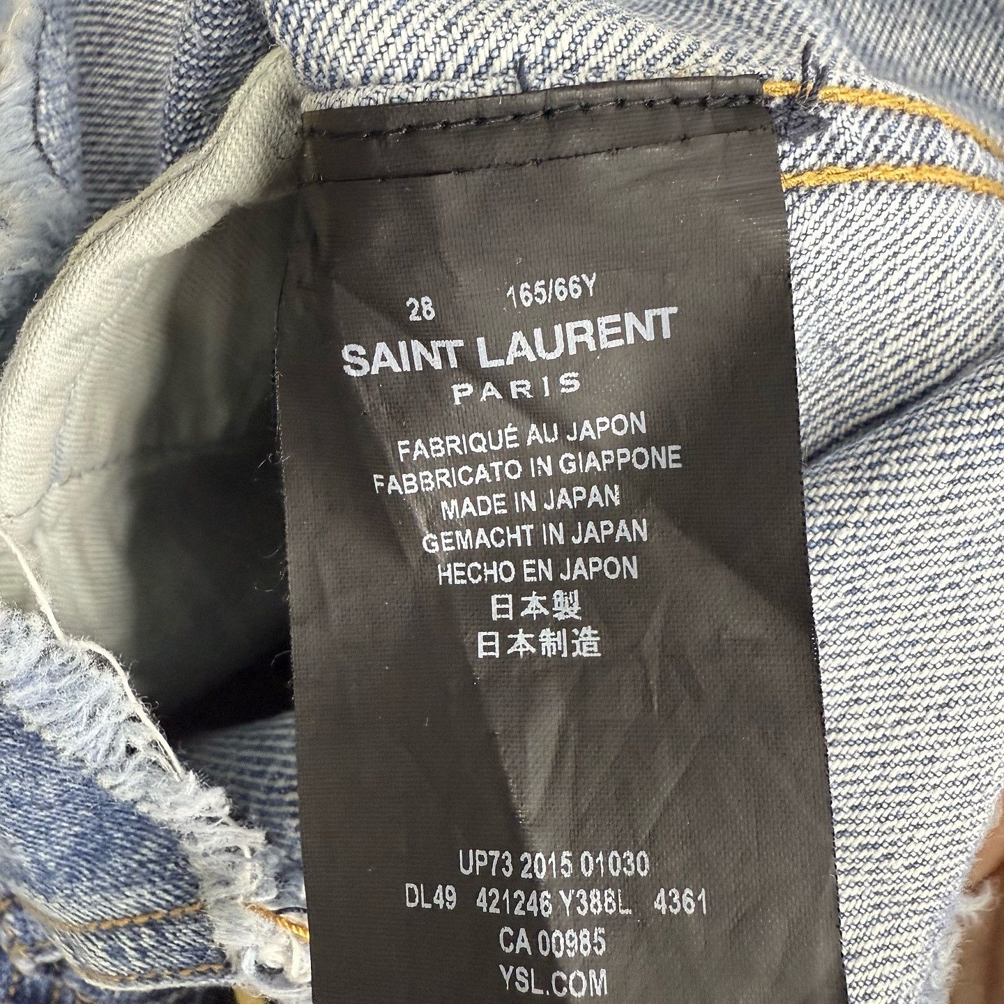 Saint Laurent Paris Saint Laurent Blue Denim Overalls Size 28 Size 28" / US 6 / IT 42 - 4 Thumbnail