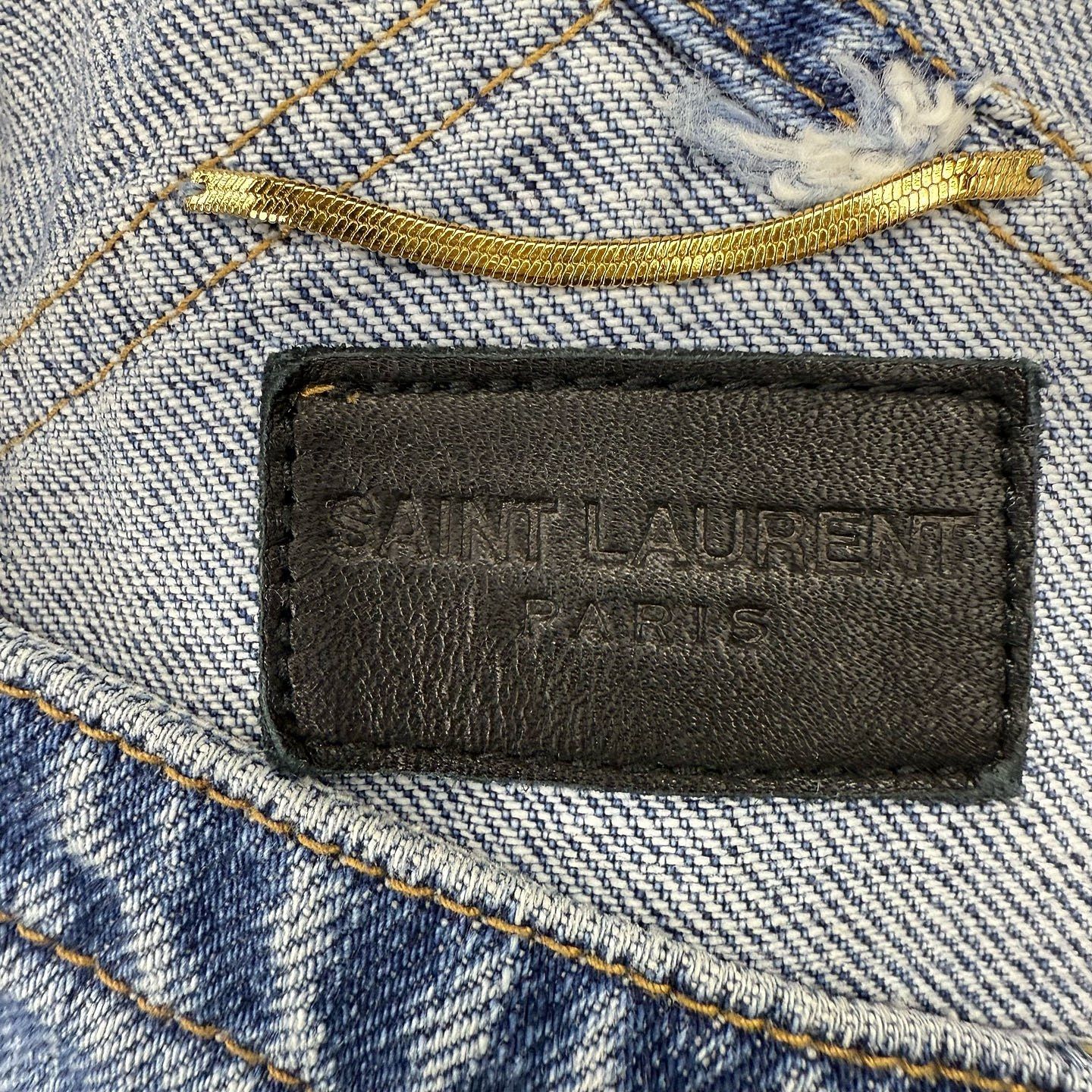 Saint Laurent Paris Saint Laurent Blue Denim Overalls Size 28 Size 28" / US 6 / IT 42 - 3 Thumbnail