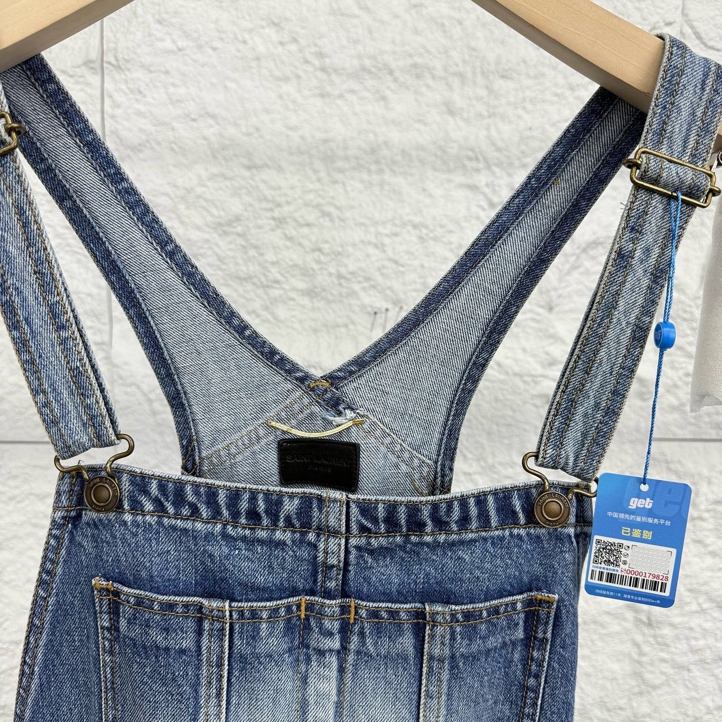 Saint Laurent Paris Saint Laurent Blue Denim Overalls Size 28 Size 28" / US 6 / IT 42 - 6 Thumbnail