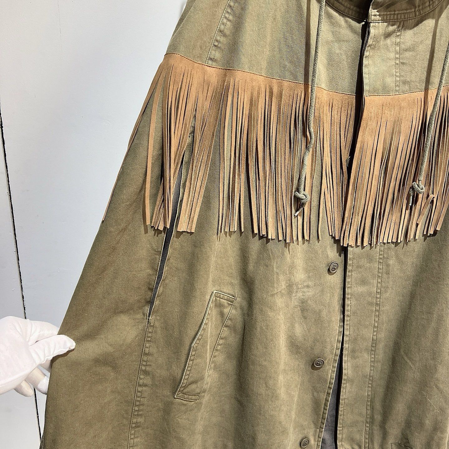 Saint Laurent Paris Saint Laurent Fringe Hooded Jacket Size 36 Size XS / US 0-2 / IT 36-38 - 6 Thumbnail