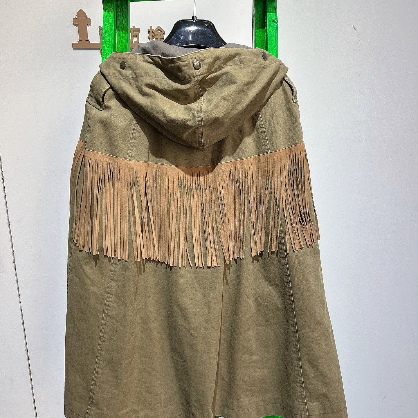 Saint Laurent Paris Saint Laurent Fringe Hooded Jacket Size 36 Size XS / US 0-2 / IT 36-38 - 2 Thumbnail