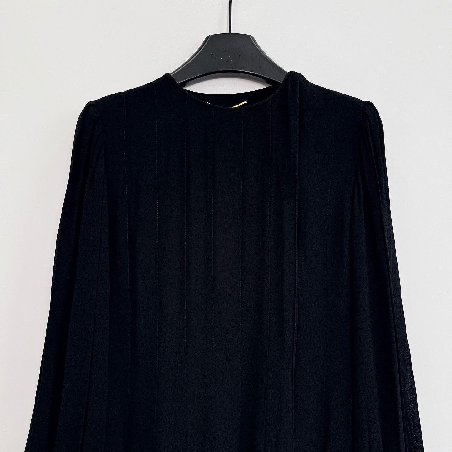 Saint Laurent Paris Saint Laurent Black Viscose Mini Dress Size 36 Size XS / US 0-2 / IT 36-38 - 6 Thumbnail
