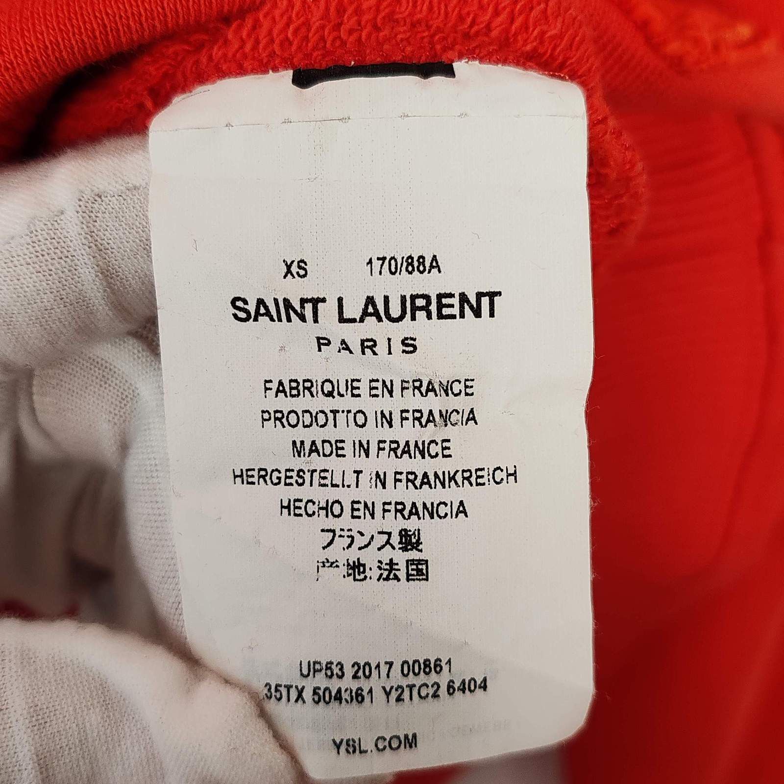 Saint Laurent Paris Saint Laurent Red Logo Hoodie Size XS Size US XS / EU 42 / 0 - 4 Thumbnail