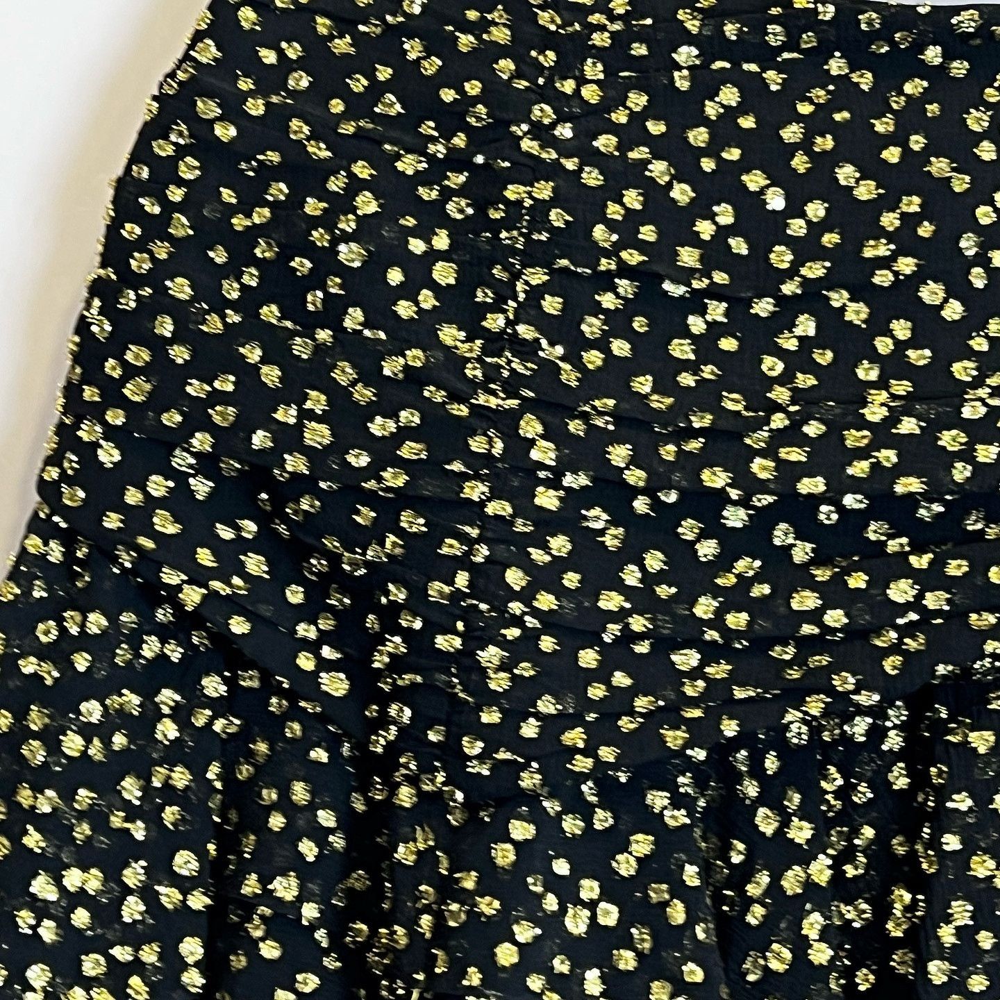 Saint Laurent Paris Saint Laurent Metallic Dot Silk Mini Skirt Size 34 Size 25" / US 0 / IT 36 - 6 Thumbnail