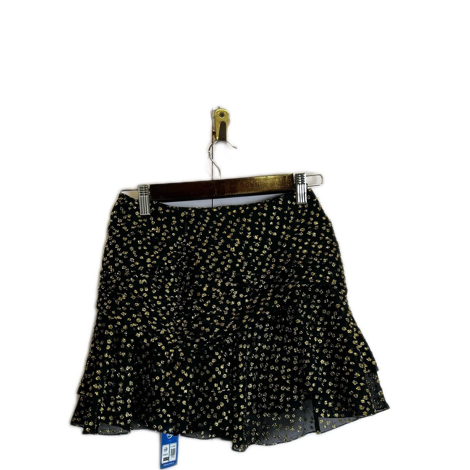 Saint Laurent Paris Saint Laurent Metallic Dot Silk Mini Skirt Size 34 Size 25" / US 0 / IT 36 - 2 Thumbnail