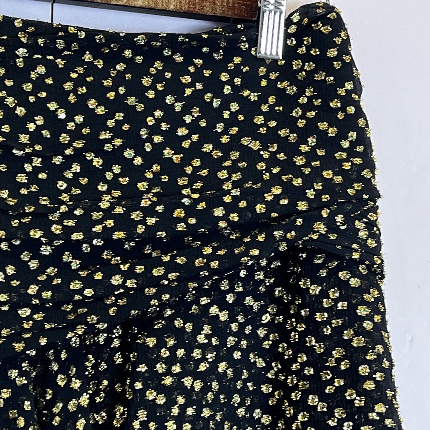Saint Laurent Paris Saint Laurent Metallic Dot Silk Mini Skirt Size 34 Size 25" / US 0 / IT 36 - 5 Thumbnail
