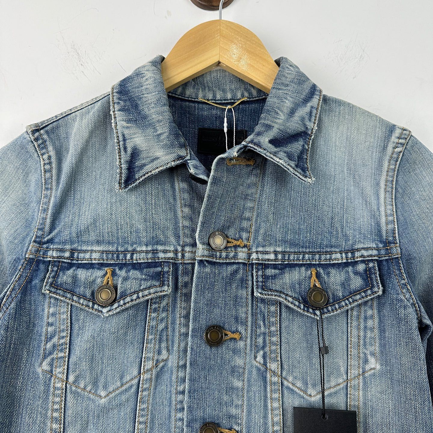Saint Laurent Paris Saint Laurent Love Patch Denim Jacket Size S Size US S / EU 44-46 / 1 - 5 Thumbnail