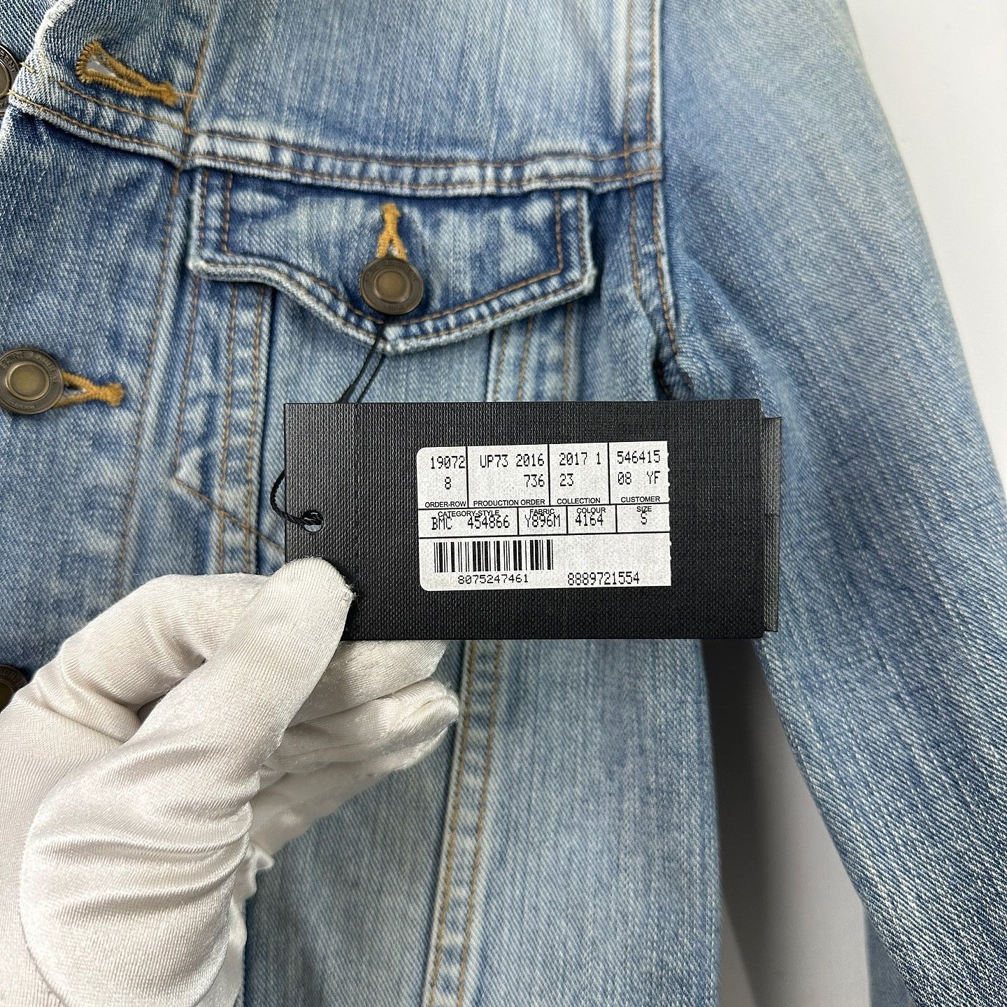 Saint Laurent Paris Saint Laurent Love Patch Denim Jacket Size S Size US S / EU 44-46 / 1 - 7 Thumbnail