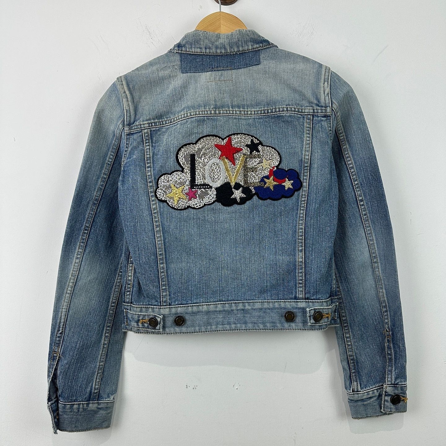 Saint Laurent Paris Saint Laurent Love Patch Denim Jacket Size S Size US S / EU 44-46 / 1 - 2 Thumbnail