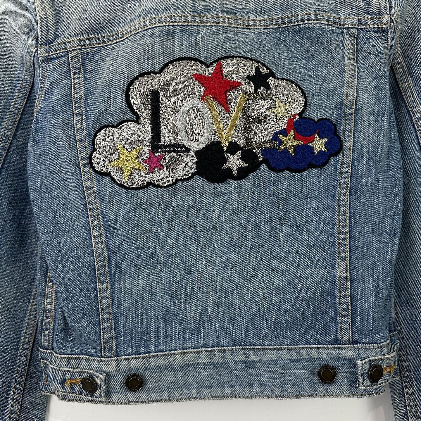 Saint Laurent Paris Saint Laurent Love Patch Denim Jacket Size S Size US S / EU 44-46 / 1 - 6 Thumbnail