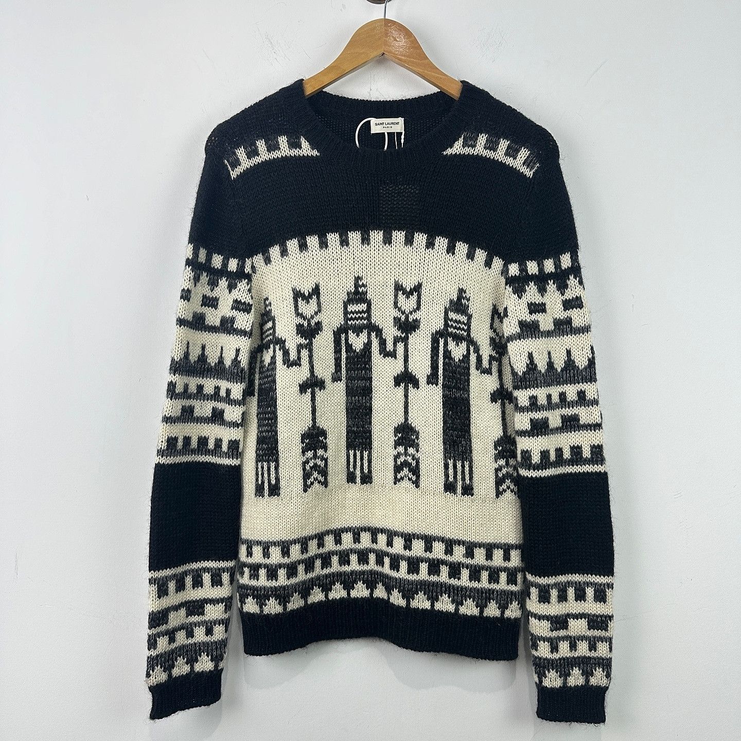 Saint Laurent Paris Saint Laurent Graphic Pattern Sweater Size XS Size US XS / EU 42 / 0 - 7 Thumbnail