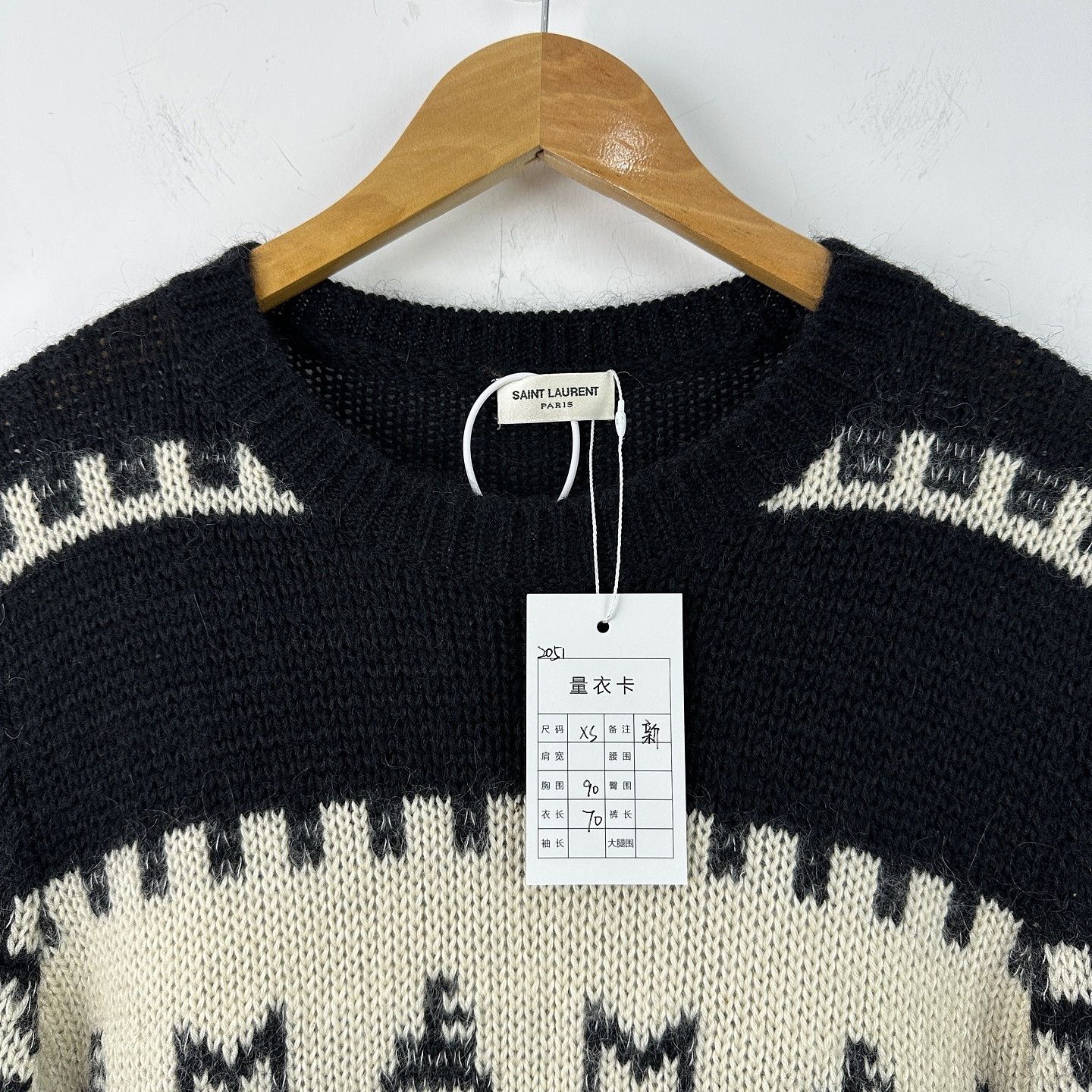 Saint Laurent Paris Saint Laurent Graphic Pattern Sweater Size XS Size US XS / EU 42 / 0 - 3 Thumbnail