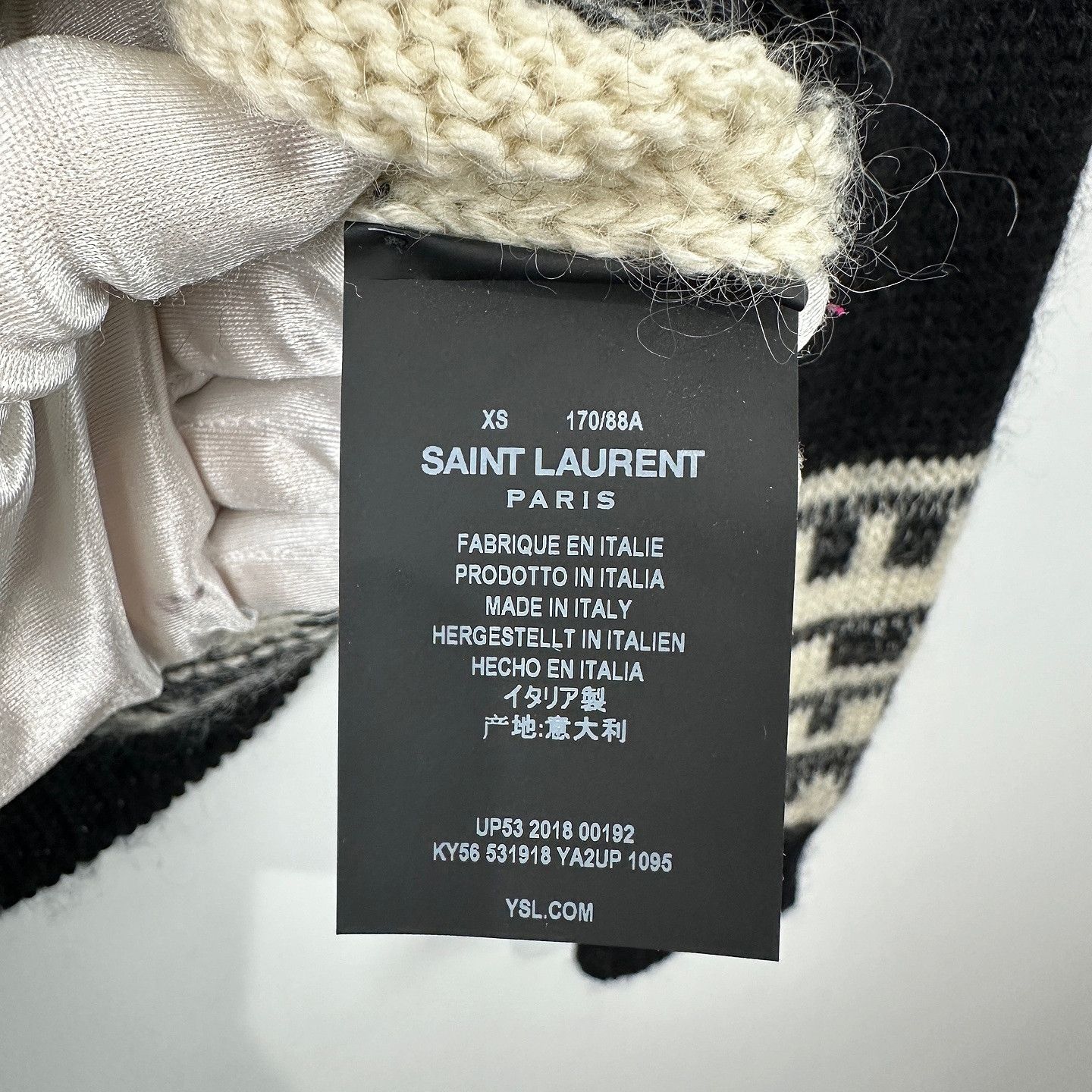 Saint Laurent Paris Saint Laurent Graphic Pattern Sweater Size XS Size US XS / EU 42 / 0 - 4 Thumbnail