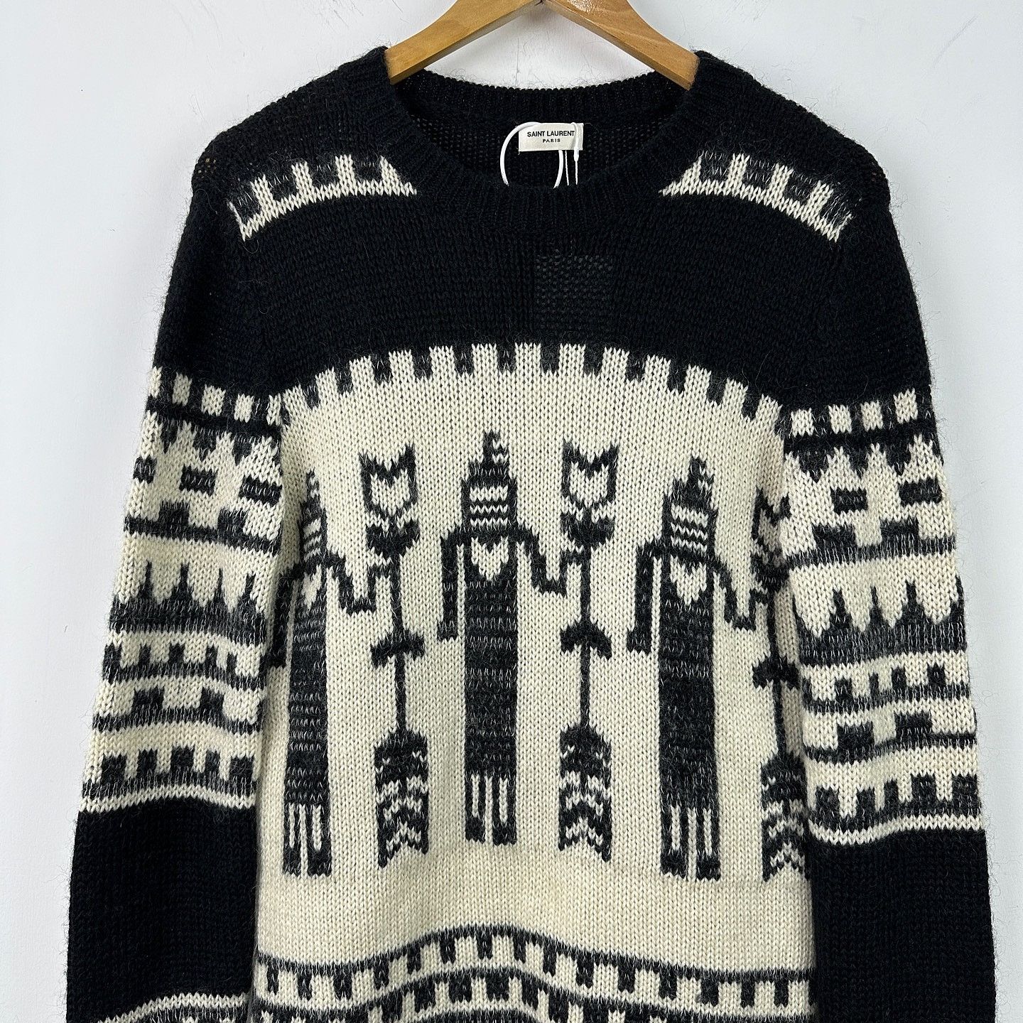 Saint Laurent Paris Saint Laurent Graphic Pattern Sweater Size XS Size US XS / EU 42 / 0 - 5 Thumbnail