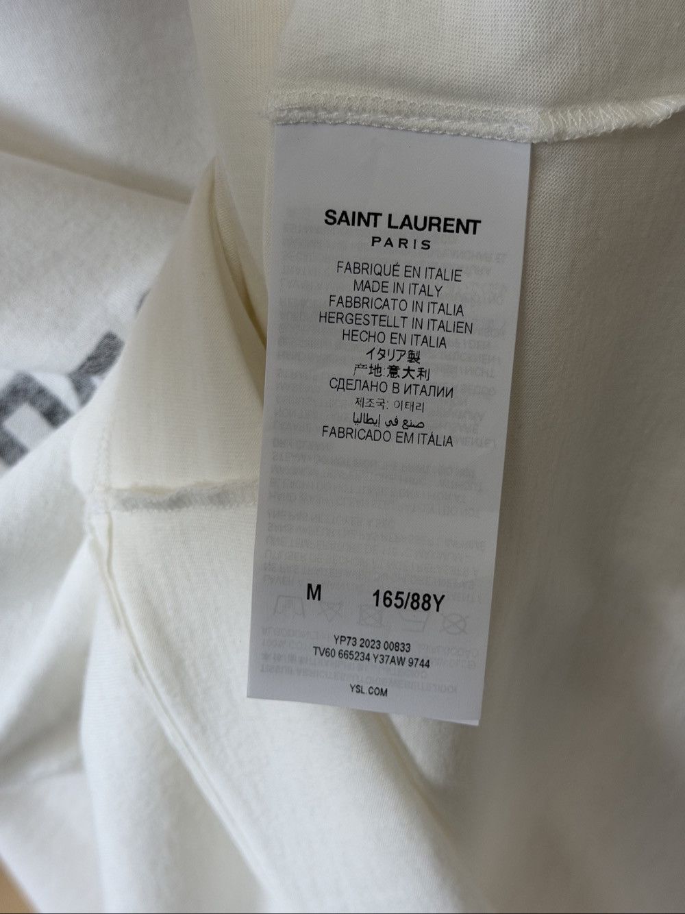 Saint Laurent Paris Saint Laurent Reversed Logo T-Shirt Size M Size M / US 6-8 / IT 42-44 - 4 Thumbnail
