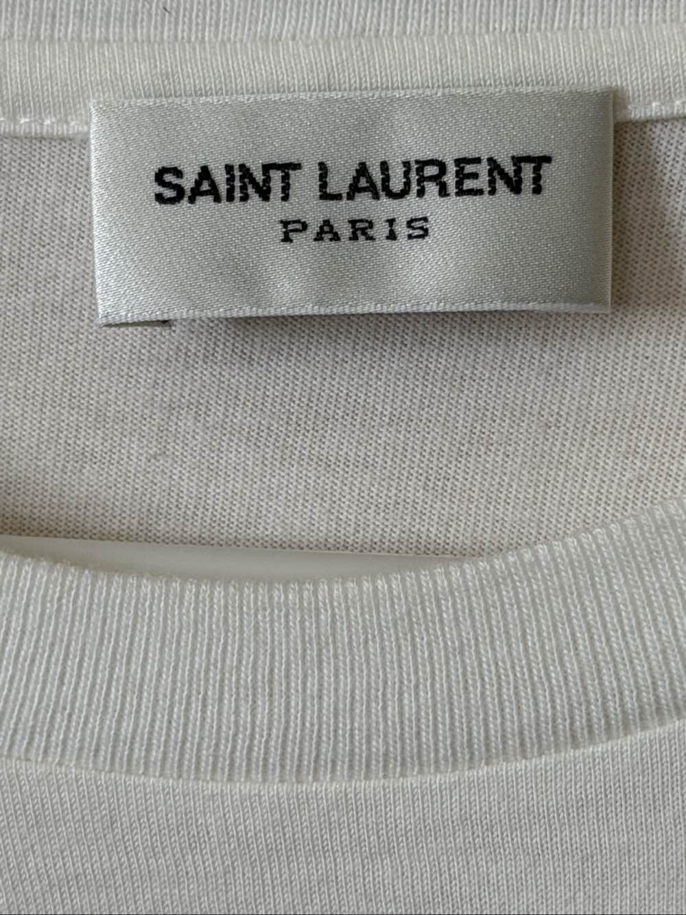Saint Laurent Paris Saint Laurent Reversed Logo T-Shirt Size M Size M / US 6-8 / IT 42-44 - 3 Thumbnail