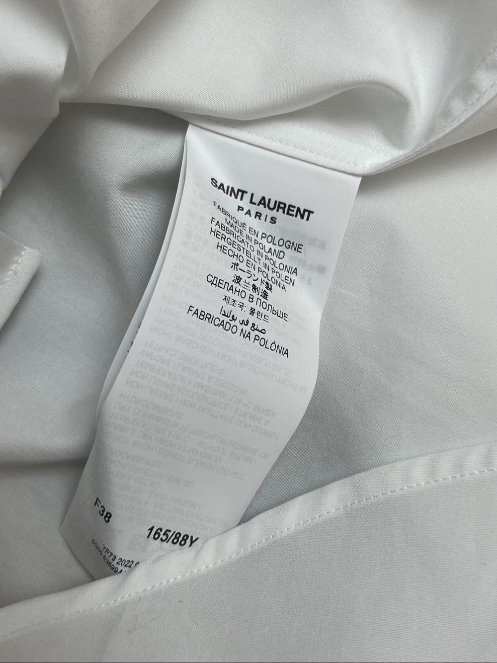 Saint Laurent Paris Saint Laurent White Button Up Shirt Size 38 Size S / US 4 / IT 40 - 4 Thumbnail