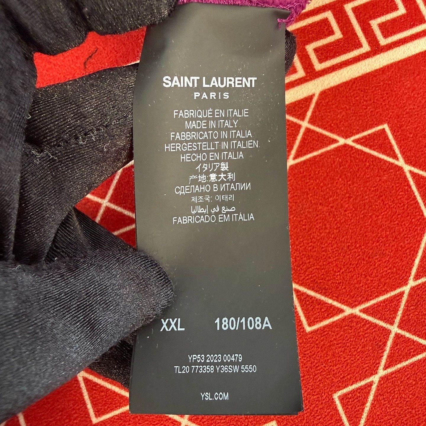 Saint Laurent Paris Saint Laurent Embroidered Logo Hoodie Purple Size XXL Size XXL / US 16-18 / IT 52-54 - 4 Thumbnail