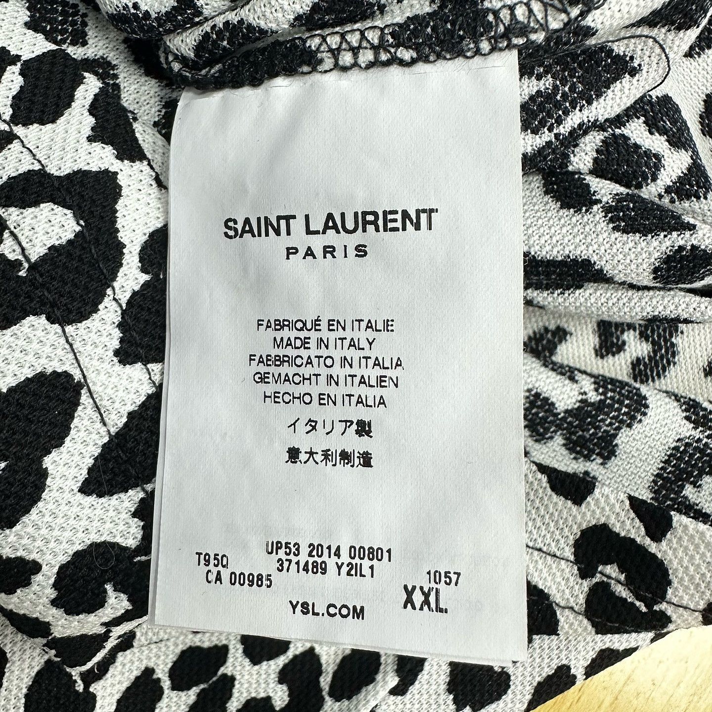 Saint Laurent Paris Saint Laurent Leopard Print Polo Size XXL Size US XXL / EU 58 / 5 - 4 Thumbnail
