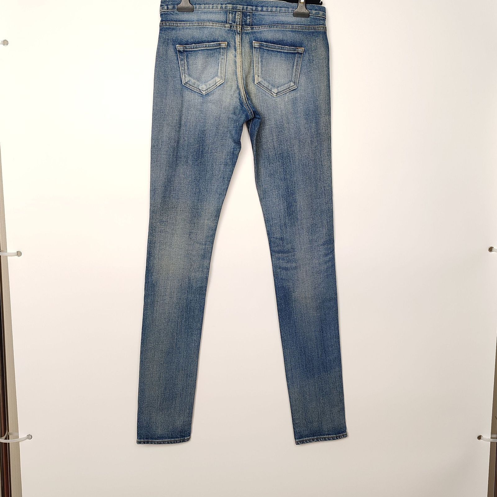 Saint Laurent Paris Saint Laurent Leather Patch Jeans Size 26 Size 26" / US 2 / IT 38 - 2 Thumbnail