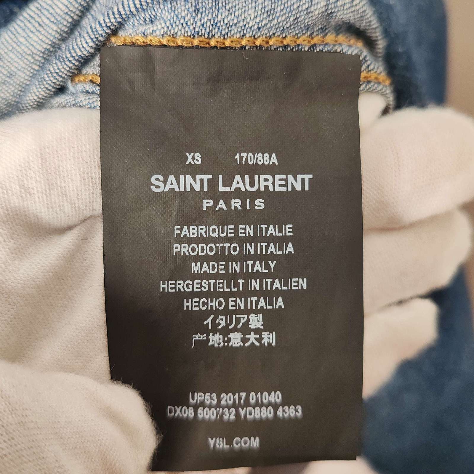 Saint Laurent Paris Saint Laurent Denim Pocket Patch Shirt Size XS Size US XS / EU 42 / 0 - 4 Thumbnail