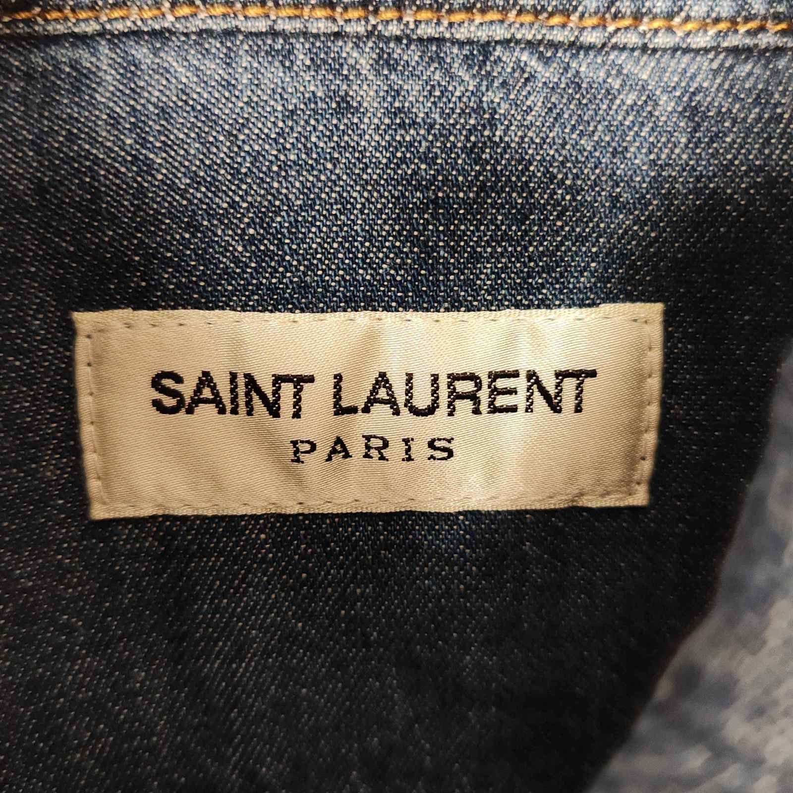 Saint Laurent Paris Saint Laurent Denim Pocket Patch Shirt Size XS Size US XS / EU 42 / 0 - 3 Thumbnail