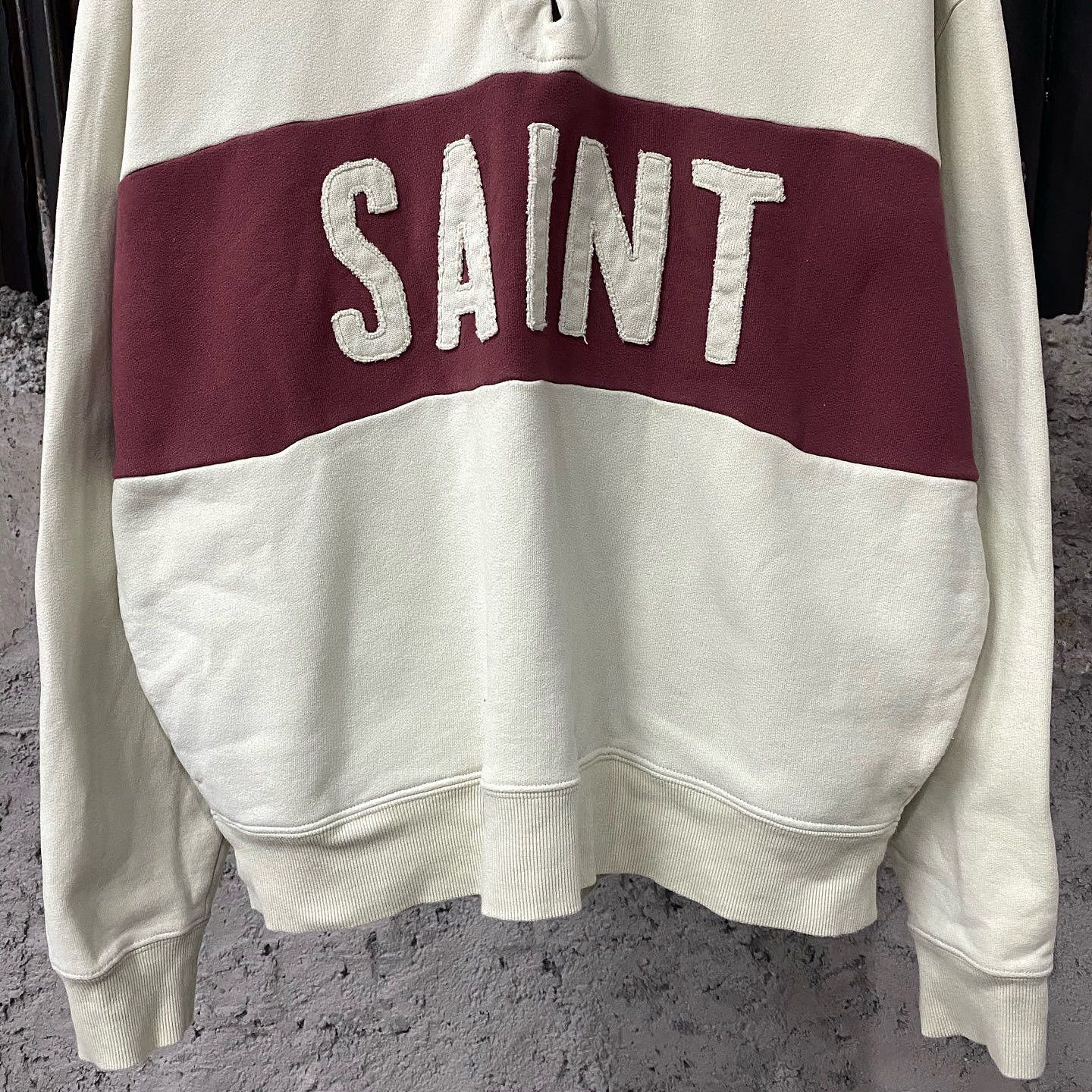 Saint Laurent Paris SAINT LAURENT Letter Print Lace-up Hoodie Size M Size US M / EU 48-50 / 2 - 6 Thumbnail
