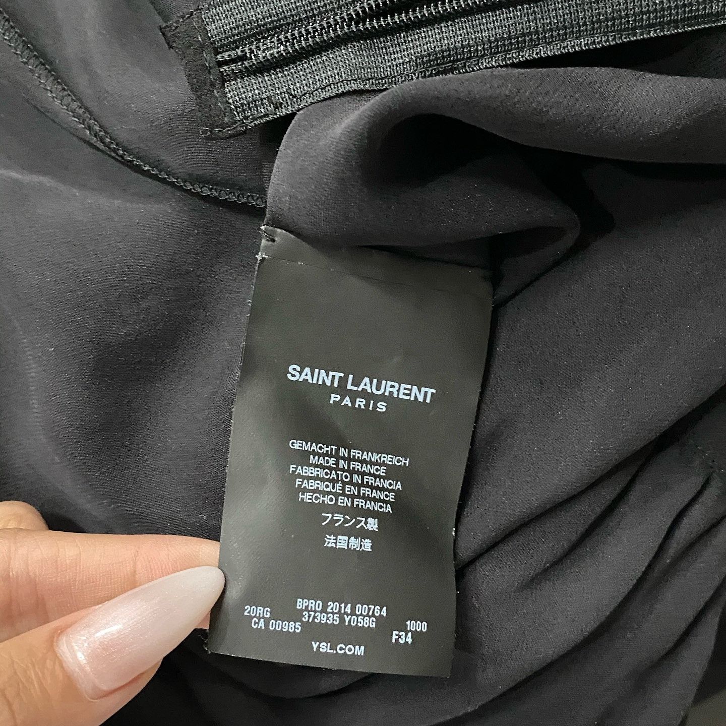 Saint Laurent Paris Saint Laurent Black Midi Dress Size FR 34 Size XS / US 0-2 / IT 36-38 - 4 Thumbnail