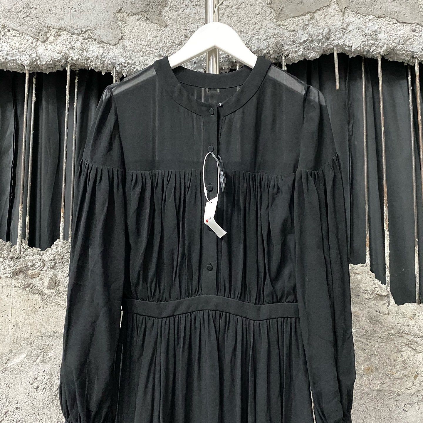 Saint Laurent Paris Saint Laurent Black Midi Dress Size FR 34 Size XS / US 0-2 / IT 36-38 - 5 Thumbnail