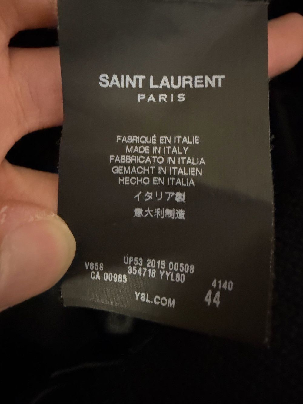 Saint Laurent Paris Saint Laurent Leather Trim Bomber Jacket Size 44 Size US S / EU 44-46 / 1 - 4 Thumbnail