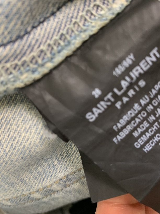 Saint Laurent Paris Saint Laurent Distressed Blue Denim Jeans Size 28 Size US 28 / EU 44 - 4 Thumbnail