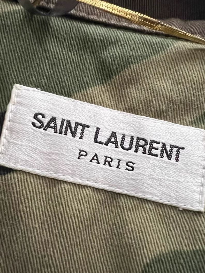Saint Laurent Paris Saint Laurent Camouflage Gold Trim Jacket Size 36 Size XS / US 0-2 / IT 36-38 - 3 Thumbnail
