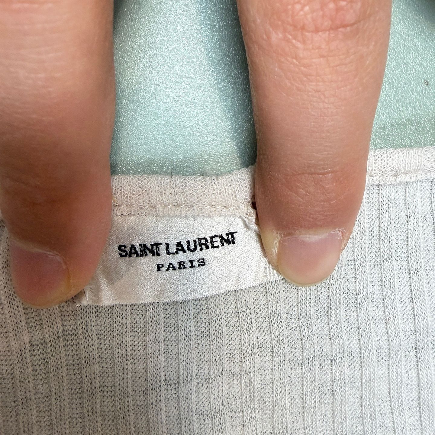 Saint Laurent Paris Saint Laurent Logo Embroidery Tank Top Size L Size L / US 10 / IT 46 - 3 Thumbnail