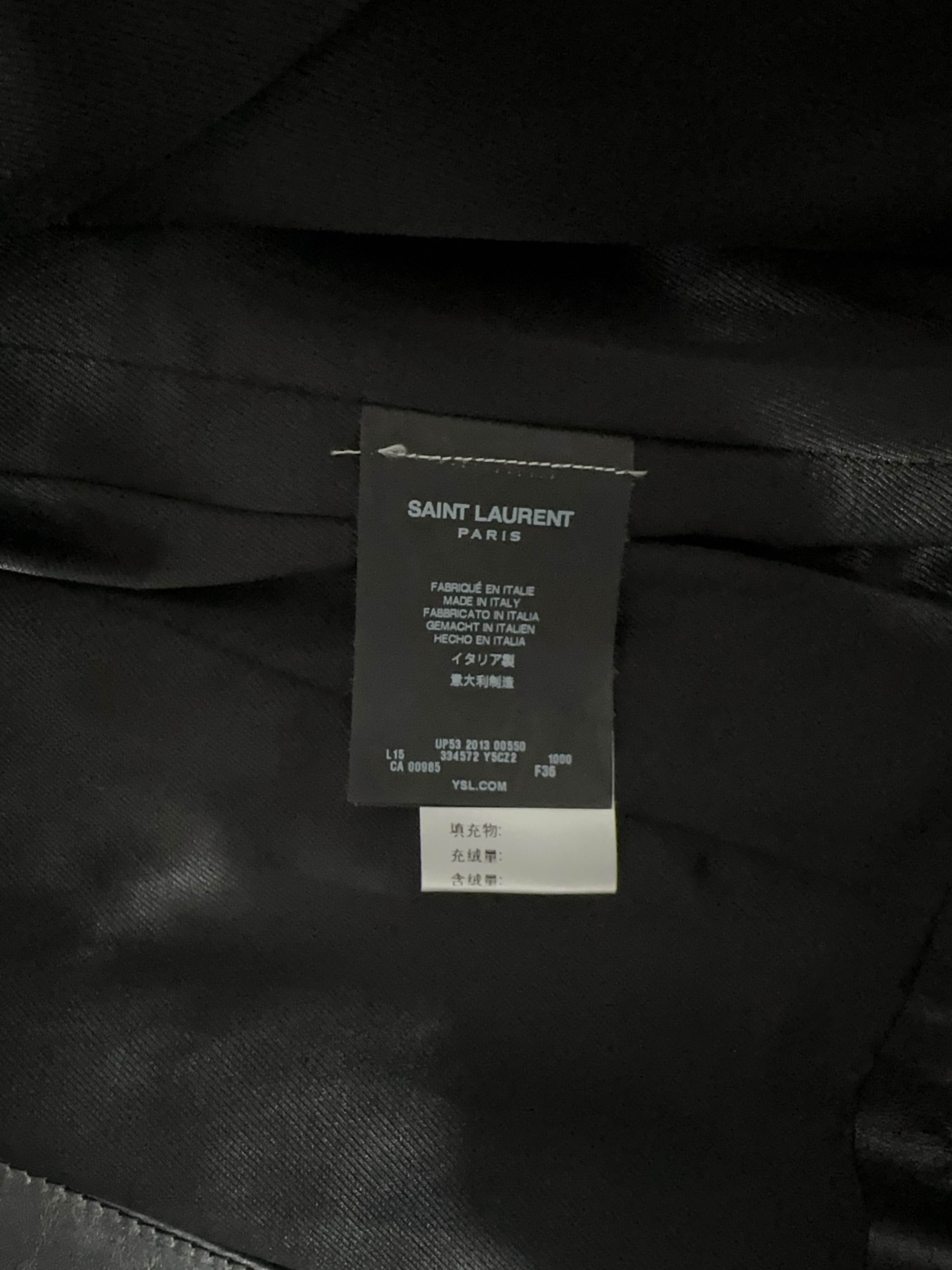 Saint Laurent Paris Saint Laurent Leather Moto Jacket Size 36 Size XS / US 0-2 / IT 36-38 - 4 Thumbnail