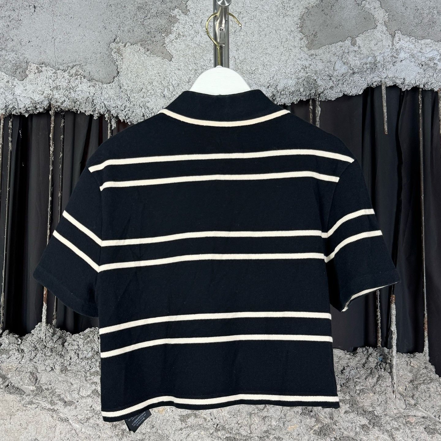 Saint Laurent Paris Saint Laurent Contrast Striped Polo Size M Size US M / EU 48-50 / 2 - 2 Thumbnail